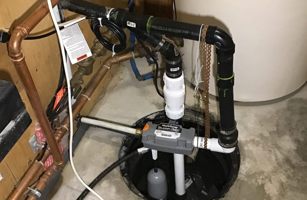 Sump pump installation